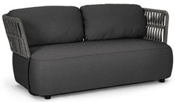 Casa Padrino canapé de jardin de luxe anthracite / gris / noir 167 x 86 x H. 79 cm - Canapé de jardin résistant aux intempéries - Canapé de terrasse - Meubles de jardin - Meubles de terrasse