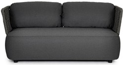 Casa Padrino canapé de jardin de luxe anthracite / gris / noir 167 x 86 x H. 79 cm - Canapé de jardin résistant aux intempéries - Canapé de terrasse - Meubles de jardin - Meubles de terrasse