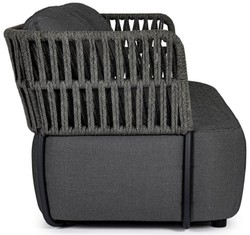 Casa Padrino canapé de jardin de luxe anthracite / gris / noir 167 x 86 x H. 79 cm - Canapé de jardin résistant aux intempéries - Canapé de terrasse - Meubles de jardin - Meubles de terrasse