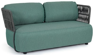 Luxus Outdoor Garten Terrassen Sofa Grün Grau Schwarz Luxury Outdoor Garden Patio Sofa Green Gray Black