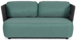 Casa Padrino canapé de jardin de luxe vert / gris / noir 167 x 86 x H. 79 cm - Canapé de jardin résistant aux intempéries - Canapé de terrasse - Meubles de jardin - Meubles de terrasse