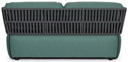 Casa Padrino canapé de jardin de luxe vert / gris / noir 167 x 86 x H. 79 cm - Canapé de jardin résistant aux intempéries - Canapé de terrasse - Meubles de jardin - Meubles de terrasse