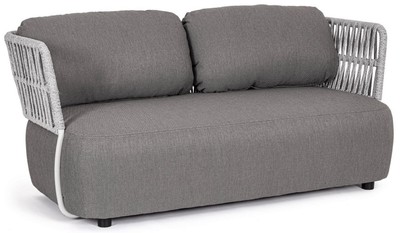 Luxus Outdoor Garten Terrassen Sofa Grau Hellgrau Schwarz Luxury Outdoor Garden Patio Sofa Gray Light Gray Black
