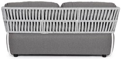 Casa Padrino canapé de jardin de luxe gris / gris clair / noir 167 x 86 x H. 79 cm - Canapé de jardin résistant aux intempéries - Canapé de terrasse - Meubles de jardin - Meubles de terrasse