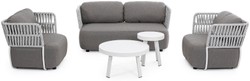 Casa Padrino canapé de jardin de luxe gris / gris clair / noir 167 x 86 x H. 79 cm - Canapé de jardin résistant aux intempéries - Canapé de terrasse - Meubles de jardin - Meubles de terrasse