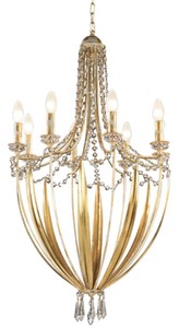 Casa Padrino lustre baroque de luxe avec verre cristal Swarovski or Ø 55 x H. 98 cm - Magnifique lustre de salon de style baroque - Qualité de luxe - Fabriqué en Italie