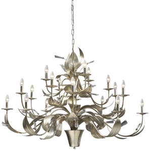 Casa Padrino lustre baroque de luxe avec verre cristal Swarovski argent Ø 140 x H. 100 cm - Magnifique lustre de salon de style baroque - Qualité de luxe - Fabriqué en Italie