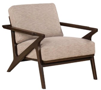 Casa Padrino luxury armchair beige / dark brown 80 x 70 x H. 100 cm - Living room armchair - Hotel armchair - Living room furniture - Hotel furniture - Luxury furniture - Luxury furnishings