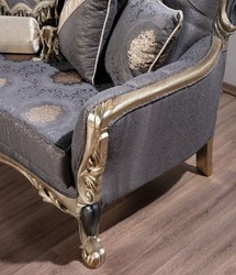 Casa Padrino divano barocco di lusso viola / oro antico / nero - Divano da salotto in stile barocco con motivo elegante - Mobili da soggiorno di lusso in stile barocco - Mobili barocchi