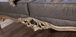 Casa Padrino divano barocco di lusso viola / oro antico / nero - Divano da salotto in stile barocco con motivo elegante - Mobili da soggiorno di lusso in stile barocco - Mobili barocchi