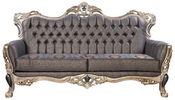 Casa Padrino divano barocco di lusso viola / oro antico / nero - Divano da salotto in stile barocco con motivo elegante - Mobili da soggiorno di lusso in stile barocco - Mobili barocchi