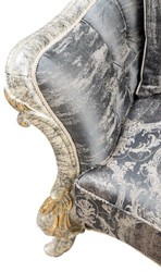 Luxus Barock Wohnzimmer Sofa Grau Antik Weiß Gold Luxury Baroque Living Room Sofa Gray Antique White Gold