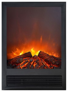 Casa Padrino chimenea empotrada eléctrica de lujo negro 47 x 20,5 x A. 66,5 cm - Chimenea LED decorativa de salón con mando a distancia - Muebles de salón - Muebles de lujo