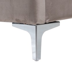 Casa Padrino luxury Art Deco double bed khaki / silver 195 x 218 x H. 130 cm - Solid wood bed with fine velvet fabric - Luxury Bedroom furniture - Hotel furniture - Art Deco furniture