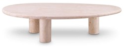 Casa Padrino tavolo da salotto di lusso beige 148 x 77 x A. 35,5 cm - Tavolo da salotto in pietra naturale travertino - Mobile soggiorno - Mobile in travertino - Mobile di lusso