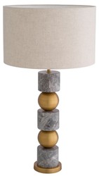 Luxus Tischleuchte Schreibtischleuchte Antik Messing Grau Creme Luxury Table Lamp Desk Lamp Antique Brass Gray Cream
