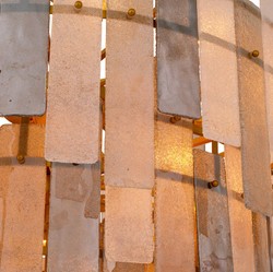 Casa Padrino luxury chandelier gray / antique brass Ø 114 x H. 141 cm - Round glass chandelier - Living room chandelier - Hotel chandelier - Luxury furniture - Luxury interior