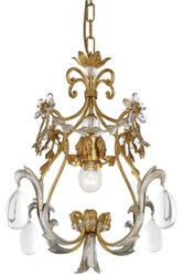 Casa Padrino lustre baroque de luxe or antique / argent antique Ø 40 x H. 45 cm - Magnifique lustre de salon de style baroque - Lustre d'hôtel style baroque - Qualité de luxe - Fabriqué en Italie