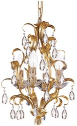 Casa Padrino lustre baroque de luxe en cristal or avec patine Ø 33 x H. 43 cm - Lustre de salon de style baroque - Noble & Magnifique - Qualité de luxe - Fabriqué en Italie