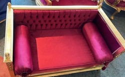 Casa Padrino baroque dog bed purple / gold - Handmade antique style dog bed - Magnificent dog furniture in baroque style - Antique style pet furniture - Baroque pet furniture
