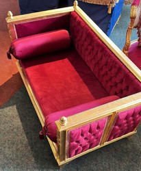 Casa Padrino baroque dog bed purple / gold - Handmade antique style dog bed - Magnificent dog furniture in baroque style - Antique style pet furniture - Baroque pet furniture