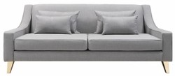 Casa Padrino luxury neoclassic sofa gray / gold 202 x 94 x H. 85 cm - Living room sofa - Hotel sofa - Living room furniture - Hotel furniture - Luxury furniture - Neoclassic furniture