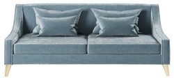 Luxus Neoklassik Wohnzimmer Sofa Hellblau Gold Luxury Neoclassic Living Room Sofa Light Blue Gold