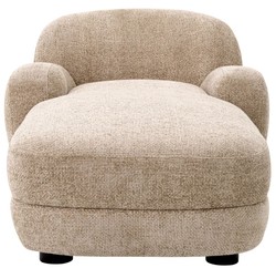Casa Padrino Luxury Chaise Longue Sand / Black 95 x 170 x H. 69 cm - Living Room Recliner - Recamier - Living Room Furniture - Luxury Furniture - Luxury Quality