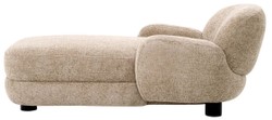 Casa Padrino Luxury Chaise Longue Sand / Black 95 x 170 x H. 69 cm - Living Room Recliner - Recamier - Living Room Furniture - Luxury Furniture - Luxury Quality
