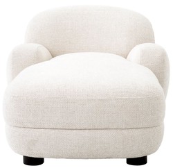 Casa Padrino Chaise Longue di Lusso Bianco / Nero 95 x 170 x A. 69 cm - Reclinabile Soggiorno - Recamier - Mobili Soggiorno - Mobili di Lusso - Qualità di Lusso