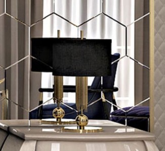 Luxus Tischleuchte Schreibtischleuchte Gold Schwarz Luxury Table Lamp Desk Lamp Gold Black