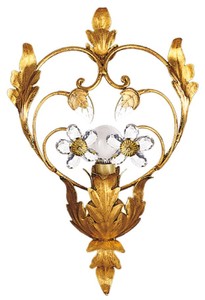 Casa Padrino lampada da parete di lusso oro con patina 25 x 11 x A. 38 cm - Elegante lampada da parete in stile barocco - Luci barocche - Qualità di lusso - Fatto in Italia