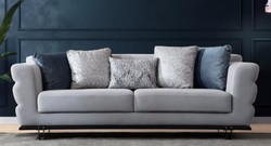 Luxus Wohnzimmer Hotel Sofa Grau Schwarz Luxury Living Room Hotel Sofa Gray Black