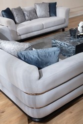 Luxus Wohnzimmer Hotel Sofa Grau Schwarz Luxury Living Room Hotel Sofa Gray Black