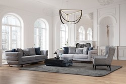 Luxus Wohnzimmer Hotel Sofa Grau Schwarz Luxury Living Room Hotel Sofa Gray Black
