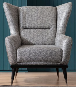 Casa Padrino luxury armchair gray / black 92 x 90 x H. 91 cm - Living room armchair - Hotel armchair - Living room furniture - Hotel furniture - Luxury furniture - Luxury furnishings