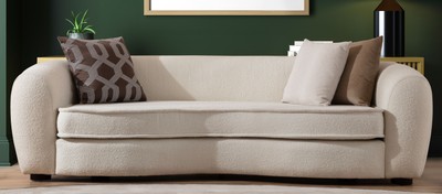 Casa Padrino luxury sofa white / black 250 x 106 x H. 72 cm - Living room sofa - Hotel sofa - Living room furniture - Living room furnishings - Hotel furniture - Luxury furniture
