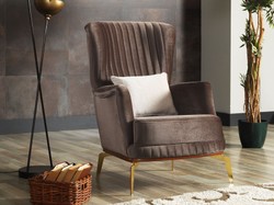 Casa Padrino fauteuil de luxe marron / or 70 x 75 x H. 80 cm - Fauteuil de salon - Fauteuil d'hôtel - Meuble de salon - Meuble d'hôtel - Meuble de luxe - Ameublement de luxe