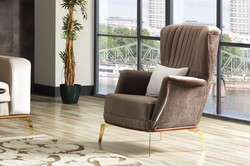 Casa Padrino fauteuil de luxe marron / or 70 x 75 x H. 80 cm - Fauteuil de salon - Fauteuil d'hôtel - Meuble de salon - Meuble d'hôtel - Meuble de luxe - Ameublement de luxe