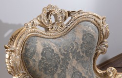 Casa Padrino luxury baroque armchair green / antique gold - Magnificent living room armchair with elegant pattern - Luxury living room furniture in baroque style - Baroque furniture