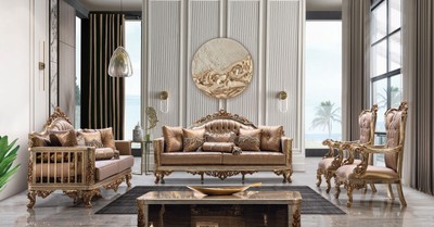 Casa Padrino Luxus Barock Sofa Kupfer / Antik Silber / Gold - Barockstil Wohnzimmer Sofa mit elegantem Muster - Luxus Wohnzimmer Möbel im Barockstil - Barock Einrichtung - Barock Möbel