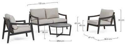 Casa Padrino Luxus Gartenmöbel Set Grau / Anthrazit - 1 Luxus Gartensofa & 2 Luxus Gartensessel & 1 Luxus Gartentisch - Garten Möbel - Hotel Möbel - Pool Möbel - Outdoor Möbel - Luxus Möbel