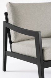 Casa Padrino ensemble de jardin de luxe gris / anthracite - 1 Canapé de Jardin & 2 Fauteuils de Jardin & 1 Table de Jardin - Mobilier de jardin - Mobilier de terrasse - Mobilier de luxe
