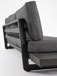 Casa Padrino canapé d'angle de jardin de luxe anthracite H. 80 cm - Canapé de jardin modulable - Canapé de terrasse - Salon de jardin - Mobilier de terrasse - Mobilier extérieur - Mobilier de luxe