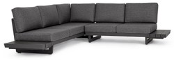 Casa Padrino canapé d'angle de jardin de luxe anthracite H. 80 cm - Canapé de jardin modulable - Canapé de terrasse - Salon de jardin - Mobilier de terrasse - Mobilier extérieur - Mobilier de luxe