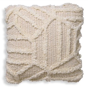 Casa Padrino cuscino di lusso avorio 50 x 50 cm - Cuscino decorativo in lana intrecciato a mano - Cuscino decorativo quadrato - Accessori decorativi di lusso - Qualità di lusso
