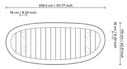 Casa Padrino table de jardin de luxe naturel / sable 258,5 x 110 x H. 76 cm - Table à manger de jardin avec plateau en teck et pieds en aluminium - Mobilier de jardin et terrasse - Qualité de luxe