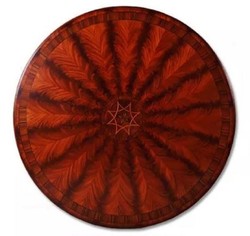 Runder Luxus Barock Massivholz Esstisch Braun Gold Round Luxury Baroque Solid Wood Dining Table Brown Gold