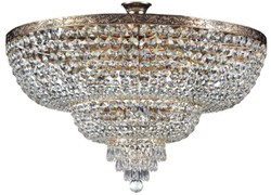 Runder Barock Kristall Kronleuchter Antik Gold Round Baroque Crystal Chandelier Antique Gold