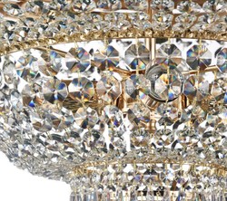 Runder Barock Kristall Kronleuchter Antik Gold Round Baroque Crystal Chandelier Antique Gold